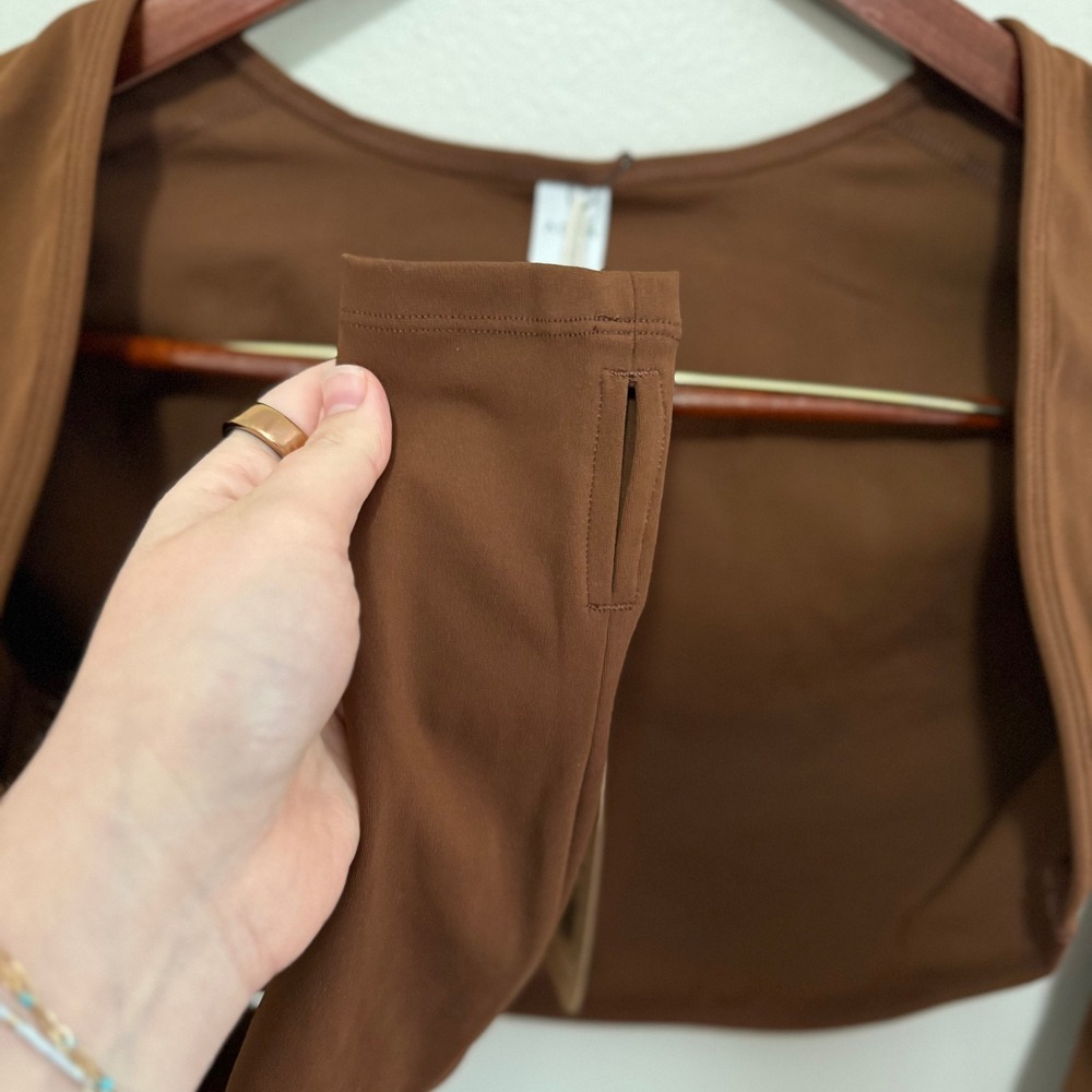 Acta‎ Women's EVO Best Bolero Coconut Brown Long Sleeve Shrug Size Small NWT - Picture 5 of 8